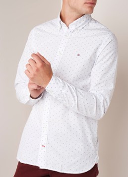 Tommy Hilfiger Slim fit overhemd met stippendessin