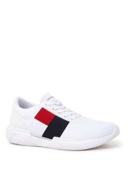 Tommy Hilfiger Sneaker met logo en gebreid bovenwerk