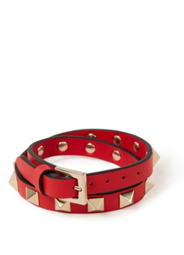 Valentino Rockstud armband van kalfsleer
