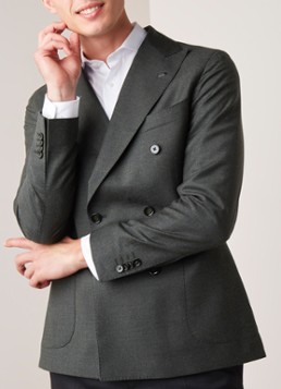 Van Gils Easton tailored fit double breasted colbert van scheerwol