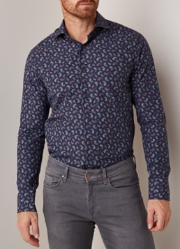 Van Gils Edar slim fit overhemd met paisley dessin