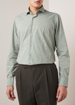 Van Gils Elran tailored fit overhemd met ruitdessin