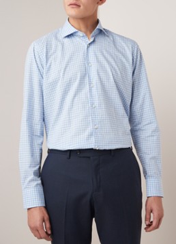 Van Gils Elran tailored fit overhemd met ruitdessin