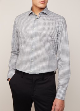 Van Gils Elran tailored fit overhemd met ruitdessin