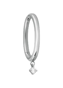 Vanrycke Enkele oorring van 18k witgoud met diamant