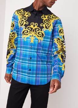 Versace Jeans Couture Barock regular fit overhemd met ruitdessin