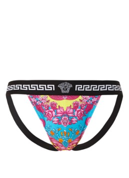 Versace Jock Strap slip met bloemendessin