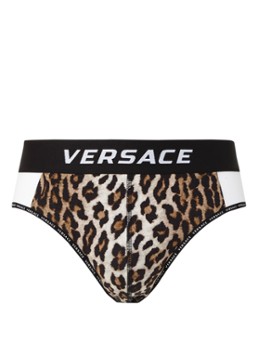 Versace Jock Strap slip met luipaarddessin