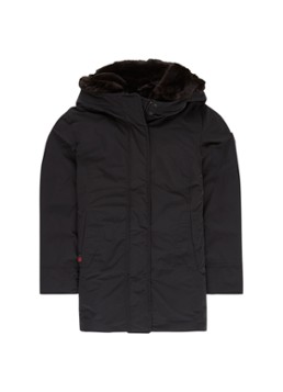 Woolrich Donsjas met capuchon en voering van imitatiebont