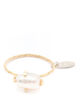 Wouters & Hendrix Ring met goudkleurige plating en zoetwaterparel