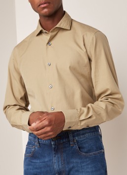 Z Zegna Regular fit overhemd van washed katoen