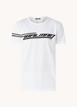 Balmain T-shirt met flock logoprint