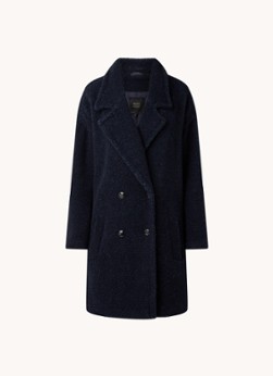 Claudia Str&#xE4, ter Teddy mantel in wolblend met steekzakken