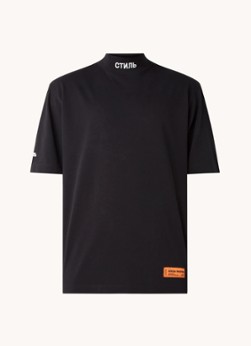 Heron Preston CTMNB oversized T-shirt met lage col en logoborduring