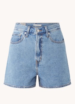 Levi's High waist straight leg korte spijkerbroek met medium wassing