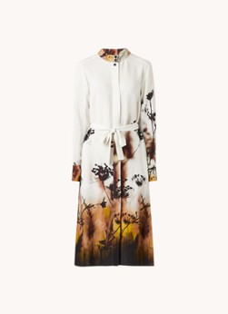 Expresso blousejurk met printopdruk ecru/bruin/zwart