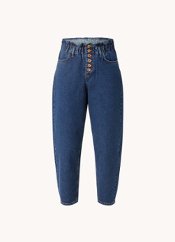 Benetton High waist tapered cropped jeans