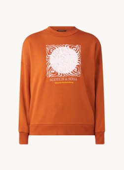 Scotch & Soda Crewneck oversized graphic sweatshirt