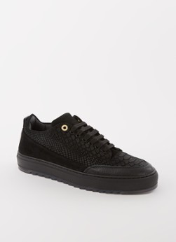 Mason Garments Torino sneaker van suède met slangenstructuur