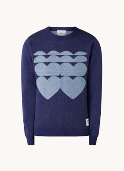 Arte Antwerp Kewo Double Heart fijngebreide pullover