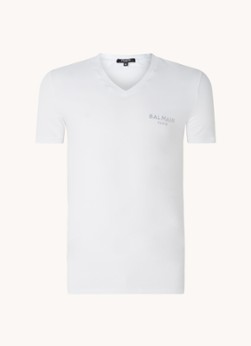 Balmain T-shirt met logoborduring