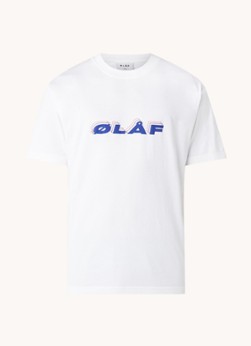Olaf Hussein Triple Italic T-shirt met logoprint
