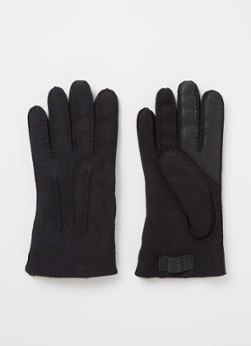 UGG Contrast handschoenen van suède met leren details