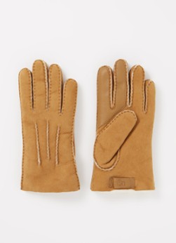 UGG Contrast handschoenen van suède met leren details