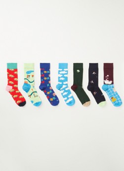 Happy Socks  Days sokken met print in -pack giftbox