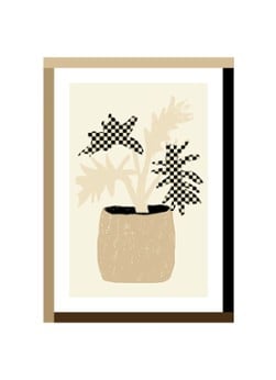 French Toast Studio Checkmate Plant print van De Bijenkorf 