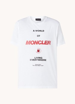 Moncler T-shirt met logoprint en borduring