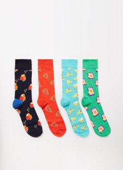 Happy Socks Food For Thought sokken met print in -pack giftbox