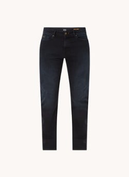 BOSS Maine straight fit jeans met donkere wassing en stretch