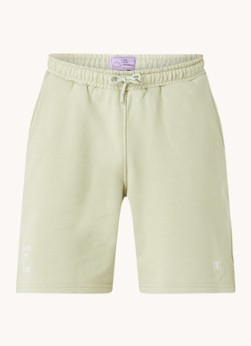 The New Originals Catna straight fit korte joggingbroek met logoborduring