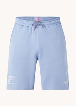 The New Originals Catna straight fit korte joggingbroek met logoborduring