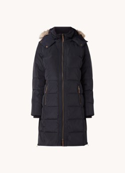 Ralph Lauren Gewatteerde parka met donsvulling en imitatiebontkraag