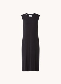 Selected Femme Gemakkelijke mouwloze jersey midi jurk in zwart online kopen