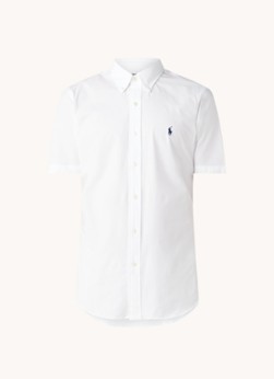 Ralph Lauren Custom fit overhemd met stretch en logoborduring
