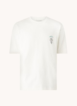 Drôle de Monsieur T-shirt met logo- en backprint