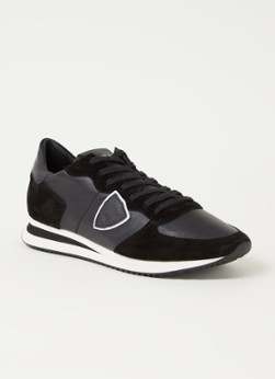 Philippe Model Tropez X sneaker van leer met suède details