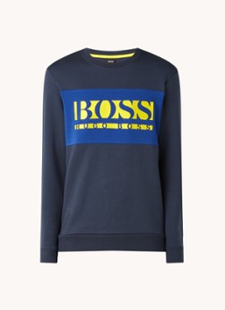 BOSS Salbo sweater met logoborduring