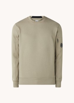 C-P- Company Diagonal sweater met logo en ritszak