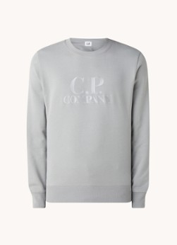 C-P- Company Diagonal sweater met logoborduring