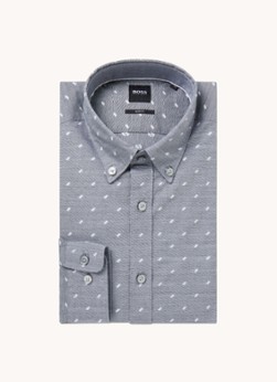 BOSS Rod slim fit overhemd met print