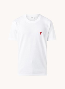 Ami T-shirt van biologisch katoen met logoborduring