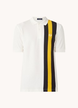 Fred Perry Regular fit polo van piqué katoen met streepprint