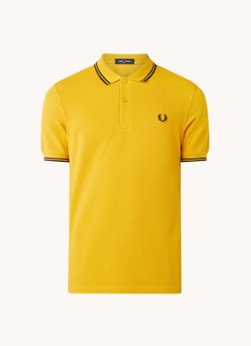 Fred Perry Regular fit polo van piqué katoen met getipte boorden