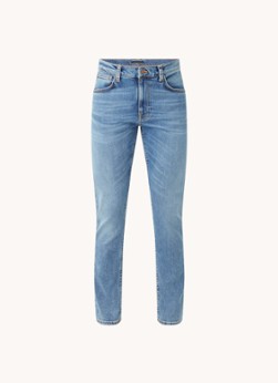 Nudie Jeans Lean Dean slim fit jeans met lichte wassing