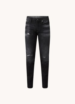 Emporio Armani Tapered fit jeans met ripped details