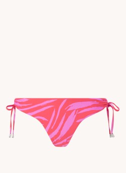 Seafolly strik bikinibroekje met zebraprint roze/rood online kopen
